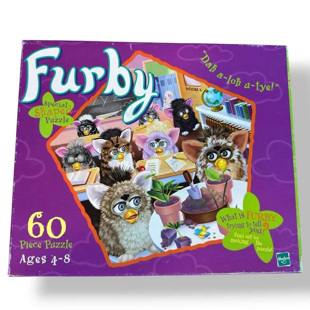 Vintage 1999 Furby Jigsaw Puzzle “Kah/mee/noo-loo/wah!” 60 pieces Special Shaped